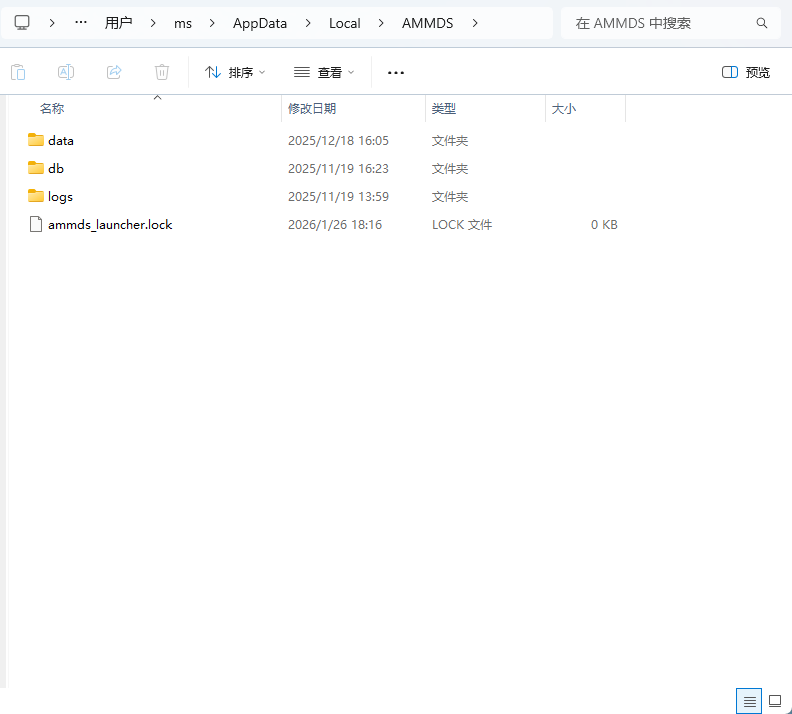 AMMDS数据目录结构
